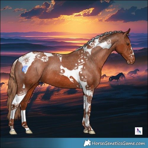Horse Color:Chestnut Tobiano Appaloosa