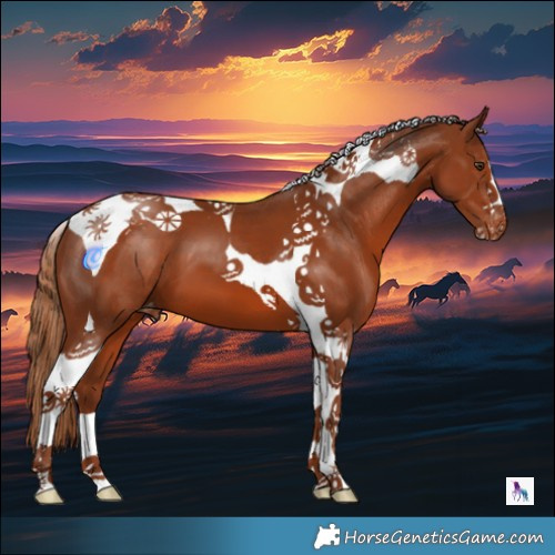 Horse Color:Chestnut Tobiano Appaloosa 