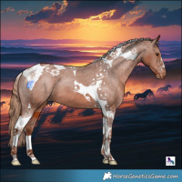 Horse Color:Chestnut Tobiano Varnish 