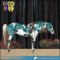 Horse Color:White Spotted Liver Chestnut Sabino Varnish 