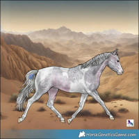Horse Color:Watercolor Silver Brown Ice Sabino Tobiano Rabicano 