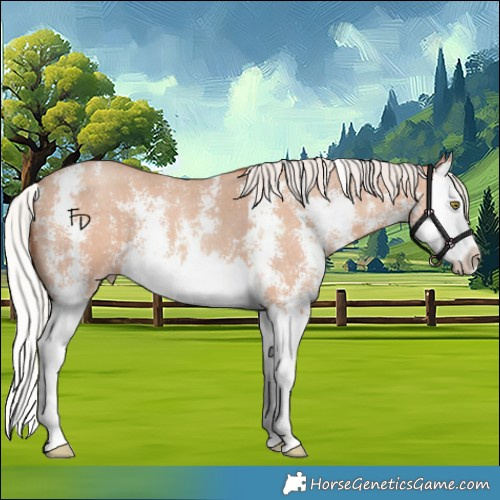 Horse Color:Silver Amber Champagne Sabino Splash