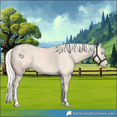 Horse Color:Cremello Tobiano 