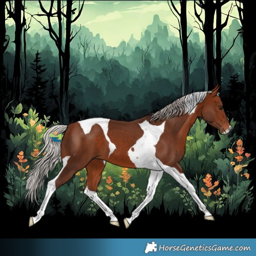 Horse Color:Silver Bay Tobiano