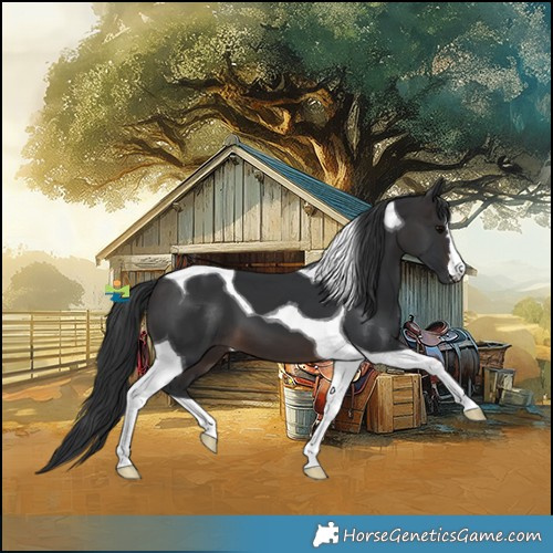 Horse Color:Brown Tobiano 