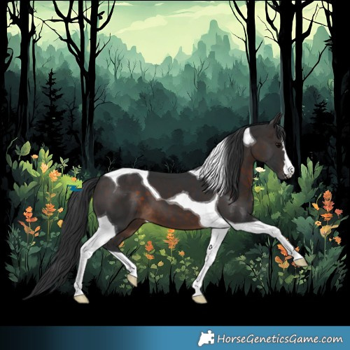 Horse Color:Brown Tobiano 
