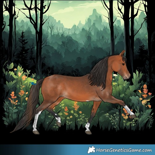 Horse Color:Bay Tobiano 