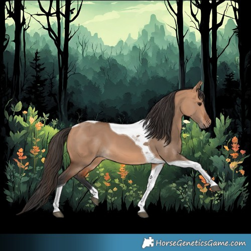 Horse Color:Bay Dun Tobiano 