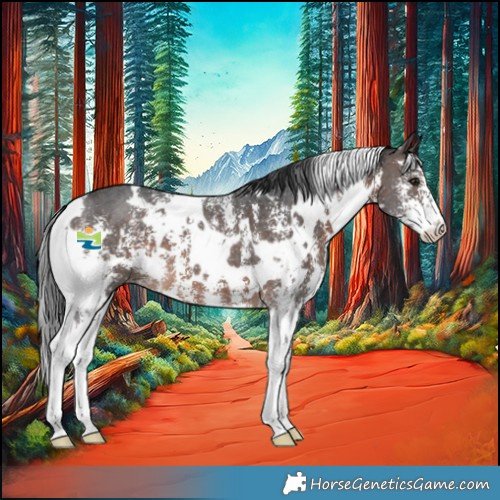 Horse Color:White Spotted Brown Sabino