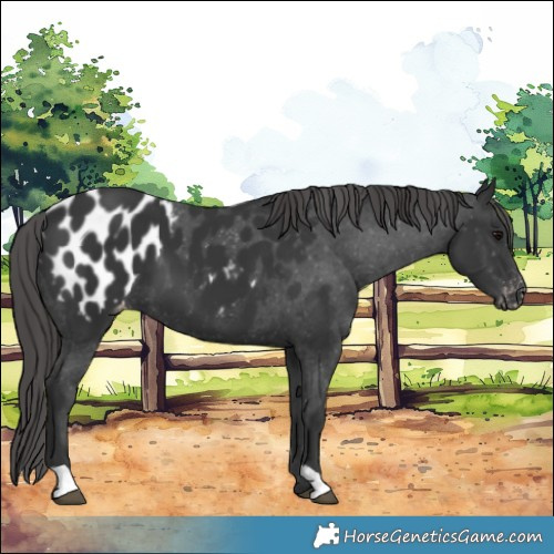Horse Color:Black Appaloosa