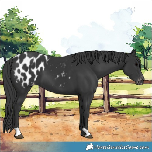 Horse Color:Black Appaloosa 