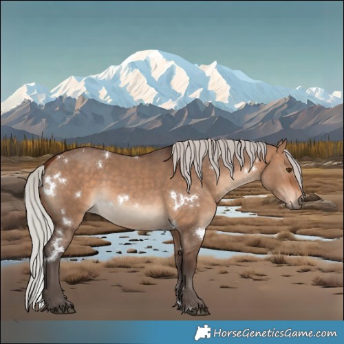 Horse Color:White Spotted Silver Brown Dun Rabicano 
