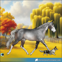 Horse Color:Gray Liver Chestnut Mushroom Sabino Rabicano 