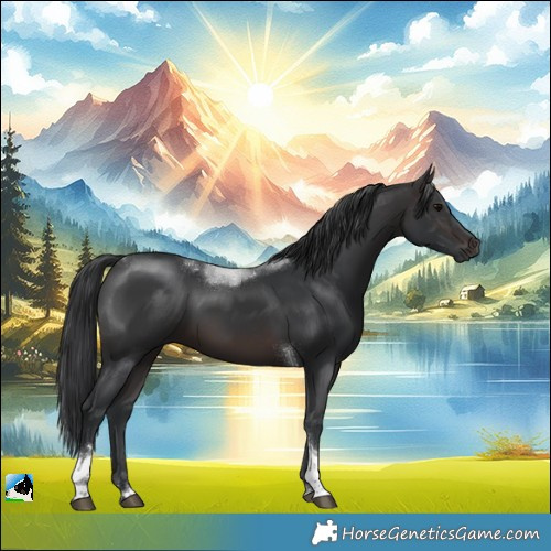 Horse Color:Brown Tobiano Rabicano 