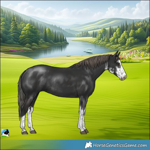 Horse Color:White Spotted Liver Chestnut Mushroom Rabicano 