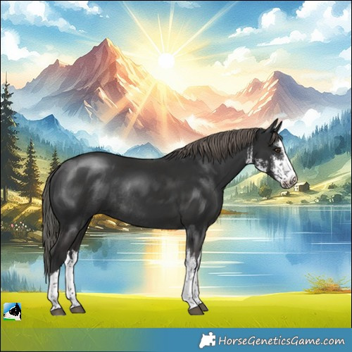 Horse Color:White Spotted Liver Chestnut Mushroom Rabicano 