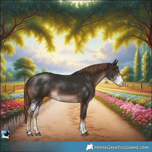 Horse Color:Liver Chestnut Sabino Rabicano 