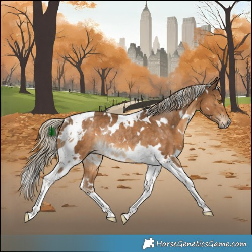 Horse Color:White Spotted Chocolate Palomino Tobiano Rabicano