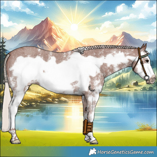 Horse Color:Chocolate Silver Black Sabino Frame 