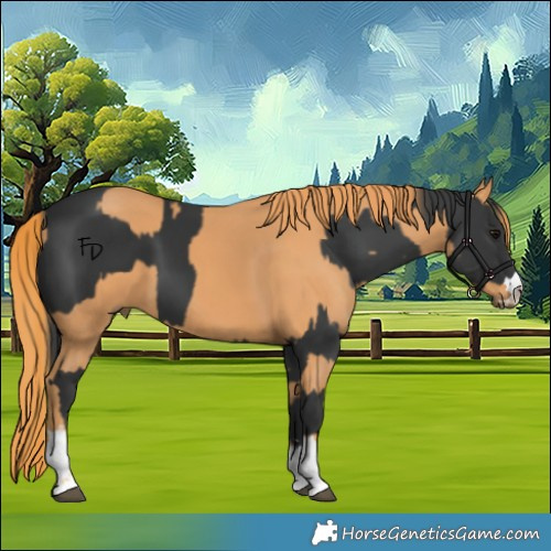 Horse Color:Black and Chestnut