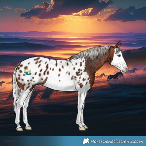 Horse Color:Silver Bay Ice Splash Appaloosa 