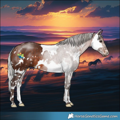 Horse Color:White Spotted Silver Brown Sabino Splash 