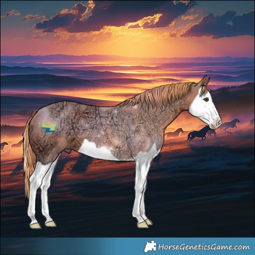 Horse Color:Watercolor Chestnut Ice Splash 