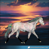 Horse Color:Painted Nacre Chocolate Palomino Ice Dun Sabino