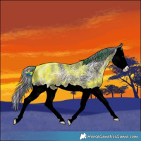 Horse Color:Painted Silver Smoky Black Ice Splash 