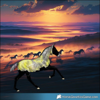 Horse Color:Painted Silver Smoky Black Ice Splash 