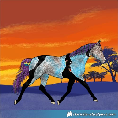 Horse Color:Painted Liver Chestnut Ice Tobiano 
