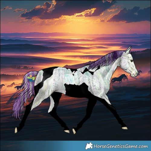 Horse Color:Painted Silver Buckskin Ice Tobiano 