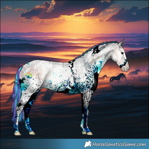 Horse Color:Painted White Spotted Silver Smoky Blue Onyx Ice 