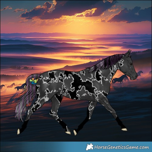 Horse Color:Painted White Spotted Black 