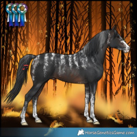 Horse Color:Powder White Brown 