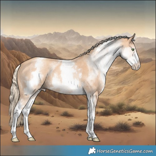 Horse Color:White Spotted Gold Champagne Rabicano 