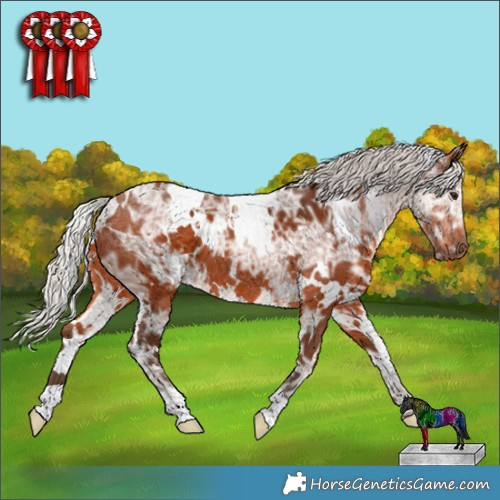 Horse Color:White Spotted Silver Brown Ice 