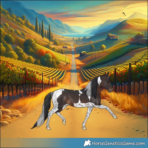 Horse Color:Brown Tobiano 