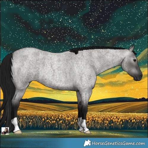 Horse Color:Gray Smoky Grullo Roan 