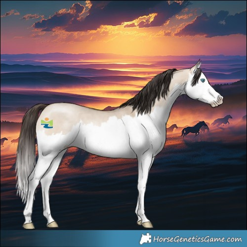 Horse Color:Amber Champagne Dun Splash 
