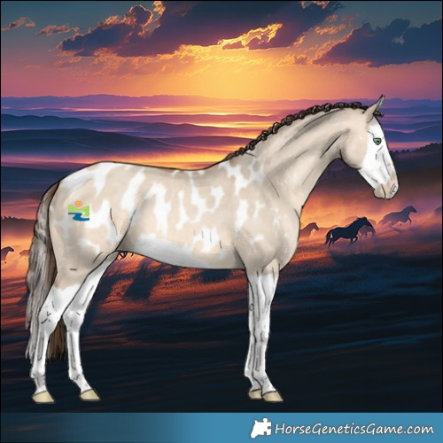 Horse Color:Amber Champagne Dun Splash Appaloosa 