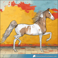 Horse Color:Chocolate Palomino Sabino Splash Tobiano