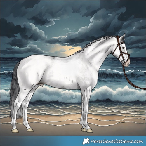 Horse Color:White Spotted Black 