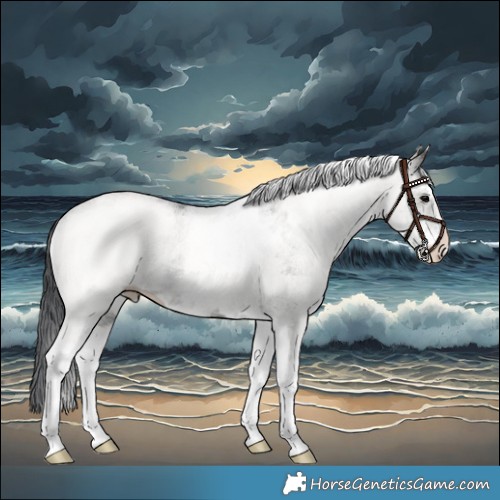 Horse Color:White Spotted Black 