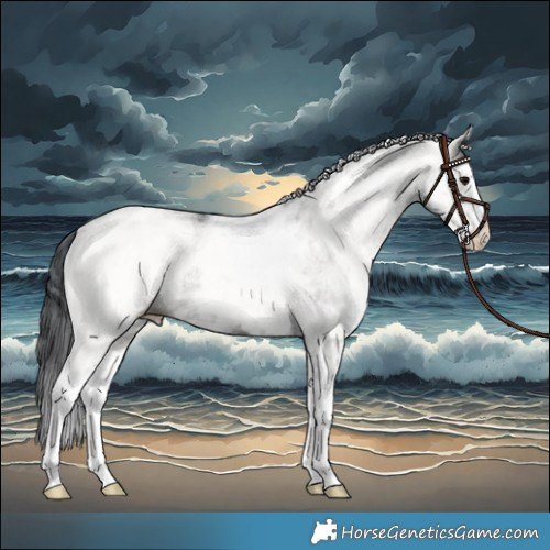 Horse Color:White Spotted Black 