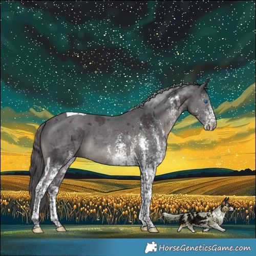 Horse Color:White Spotted Smoky Black Merle Tobiano