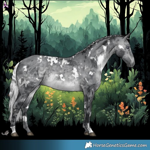Horse Color:White Spotted Silver Brown Chinchilla Merle 