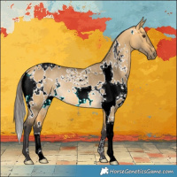Horse Color:White Spotted Buckskin Dun Rabicano 