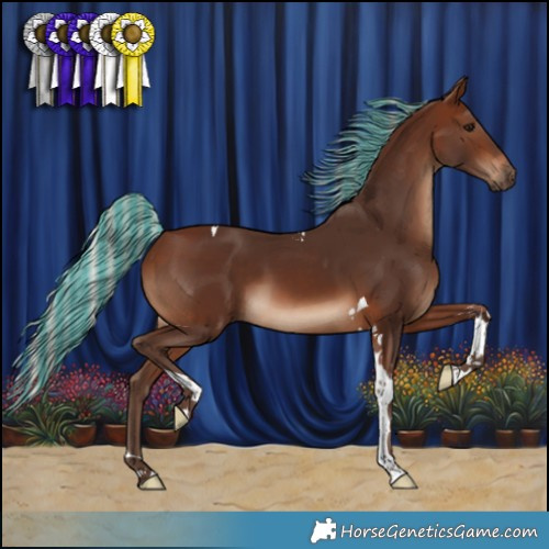 Horse Color:Painted Silver Brown Tobiano 