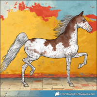 Horse Color:Silver Brown Splash Appaloosa Rabicano 